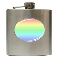 Pastel Rainbow Ombre Hip Flask (6 Oz) by SpinnyChairDesigns