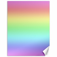 Pastel Rainbow Ombre Canvas 12  X 16  by SpinnyChairDesigns