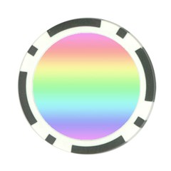 Pastel Rainbow Ombre Poker Chip Card Guard by SpinnyChairDesigns