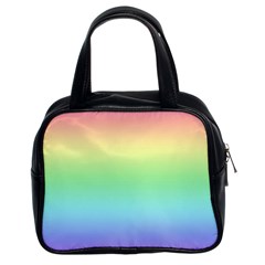 Pastel Rainbow Ombre Classic Handbag (two Sides) by SpinnyChairDesigns