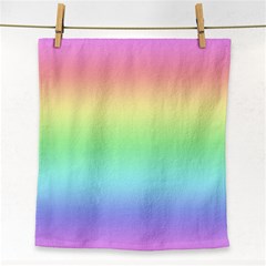 Pastel Rainbow Ombre Face Towel by SpinnyChairDesigns