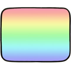 Pastel Rainbow Ombre Double Sided Fleece Blanket (mini)  by SpinnyChairDesigns