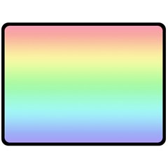 Pastel Rainbow Ombre Fleece Blanket (large)  by SpinnyChairDesigns