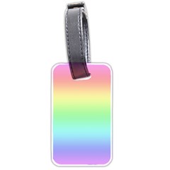 Pastel Rainbow Ombre Luggage Tag (two Sides) by SpinnyChairDesigns