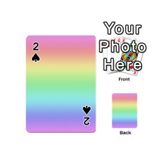 Pastel Rainbow Ombre Playing Cards 54 Designs (mini) by SpinnyChairDesigns