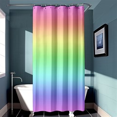 Pastel Rainbow Ombre Shower Curtain 36  X 72  (stall)  by SpinnyChairDesigns