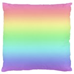 Pastel Rainbow Ombre Large Cushion Case (Two Sides) Front