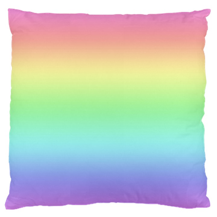 Pastel Rainbow Ombre Large Cushion Case (Two Sides)