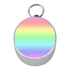 Pastel Rainbow Ombre Mini Silver Compasses by SpinnyChairDesigns