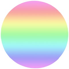 Pastel Rainbow Ombre Wooden Puzzle Round by SpinnyChairDesigns