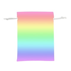 Pastel Rainbow Ombre Lightweight Drawstring Pouch (l) by SpinnyChairDesigns