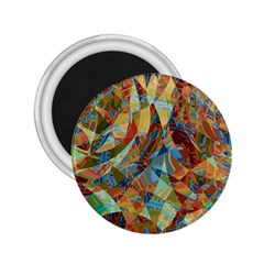 Boho Colorful Mosaic 2 25  Magnets by SpinnyChairDesigns