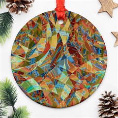 Boho Colorful Mosaic Ornament (round) by SpinnyChairDesigns