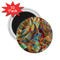 Boho Colorful Mosaic 2 25  Magnets (10 Pack)  by SpinnyChairDesigns