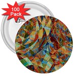 Boho Colorful Mosaic 3  Buttons (100 pack)  Front