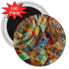 Boho Colorful Mosaic 3  Magnets (100 Pack) by SpinnyChairDesigns