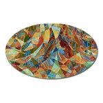 Boho Colorful Mosaic Oval Magnet Front