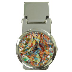 Boho Colorful Mosaic Money Clip Watches by SpinnyChairDesigns