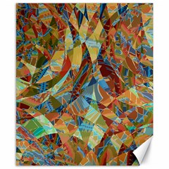 Boho Colorful Mosaic Canvas 8  X 10  by SpinnyChairDesigns