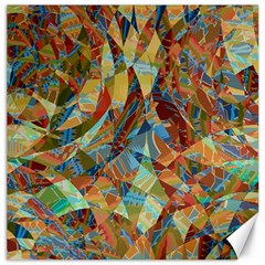 Boho Colorful Mosaic Canvas 16  X 16  by SpinnyChairDesigns