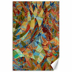 Boho Colorful Mosaic Canvas 24  X 36  by SpinnyChairDesigns