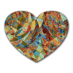 Boho Colorful Mosaic Heart Mousepads by SpinnyChairDesigns