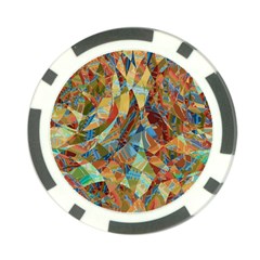 Boho Colorful Mosaic Poker Chip Card Guard (10 Pack) by SpinnyChairDesigns