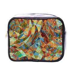 Boho Colorful Mosaic Mini Toiletries Bag (one Side) by SpinnyChairDesigns