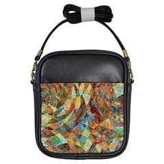 Boho Colorful Mosaic Girls Sling Bag by SpinnyChairDesigns