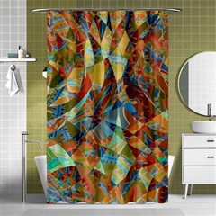 Boho Colorful Mosaic Shower Curtain 48  X 72  (small)  by SpinnyChairDesigns