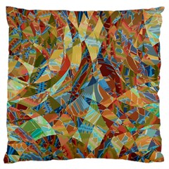 Boho Colorful Mosaic Large Cushion Case (two Sides) by SpinnyChairDesigns