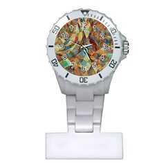 Boho Colorful Mosaic Plastic Nurses Watch by SpinnyChairDesigns