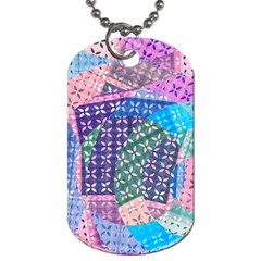 Boho Patchwork Dog Tag (one Side) by SpinnyChairDesigns