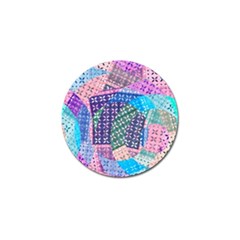 Boho Patchwork Golf Ball Marker (4 Pack) by SpinnyChairDesigns