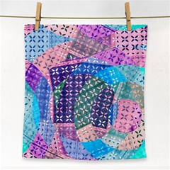 Boho Patchwork Face Towel by SpinnyChairDesigns