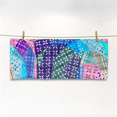 Boho Patchwork Hand Towel by SpinnyChairDesigns