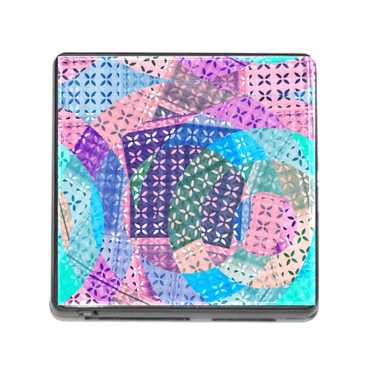 Boho Patchwork Memory Card Reader (Square 5 Slot)