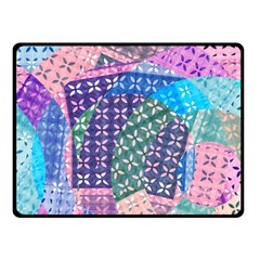 Boho Patchwork Fleece Blanket (small) by SpinnyChairDesigns