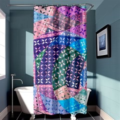 Boho Patchwork Shower Curtain 36  X 72  (stall)  by SpinnyChairDesigns