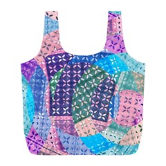 Boho Patchwork Full Print Recycle Bag (l) by SpinnyChairDesigns