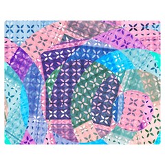 Boho Patchwork Double Sided Flano Blanket (medium)  by SpinnyChairDesigns