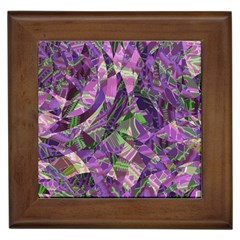 Boho Violet Mosaic Framed Tile by SpinnyChairDesigns