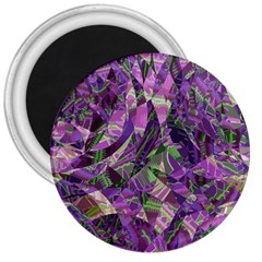 Boho Violet Mosaic 3  Magnets by SpinnyChairDesigns