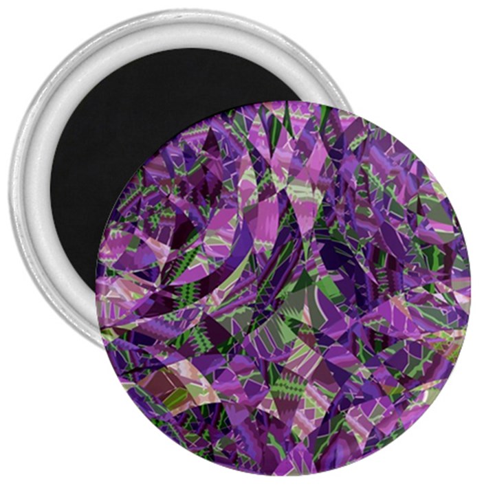 Boho Violet Mosaic 3  Magnets