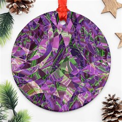 Boho Violet Mosaic Ornament (round) by SpinnyChairDesigns