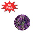 Boho Violet Mosaic 1  Mini Buttons (10 pack)  Front