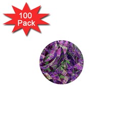 Boho Violet Mosaic 1  Mini Magnets (100 Pack)  by SpinnyChairDesigns