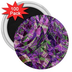 Boho Violet Mosaic 3  Magnets (100 Pack) by SpinnyChairDesigns