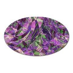 Boho Violet Mosaic Oval Magnet by SpinnyChairDesigns