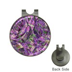 Boho Violet Mosaic Hat Clips with Golf Markers Front